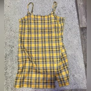 Yellow Plaid Dress